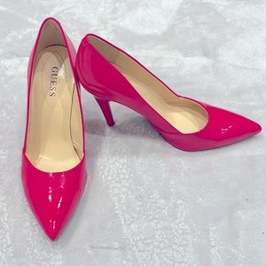 Hot Pink Patent Guess Heels Size 9